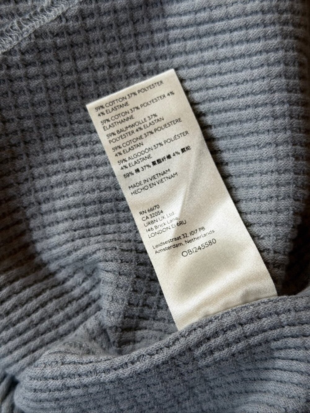 Free People Sweater Small Womens Gray Pullover Round Neck Thermal Knit Stretch - Picture 9 of 9